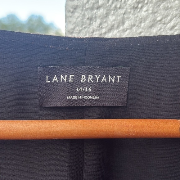 Lane Bryant Blouson-Sleeve Surplice Metallic Midi Dress - Picture 6 of 6